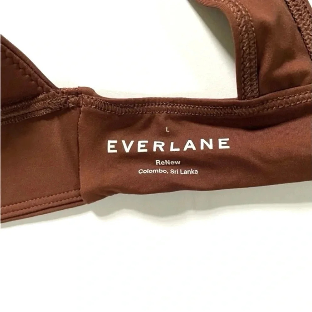 New Everlane Triangle Bikini Top Swimwear Brown - Picture 5 of 5